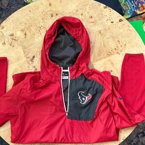 Nike Texans hooded windbreaker; Size L